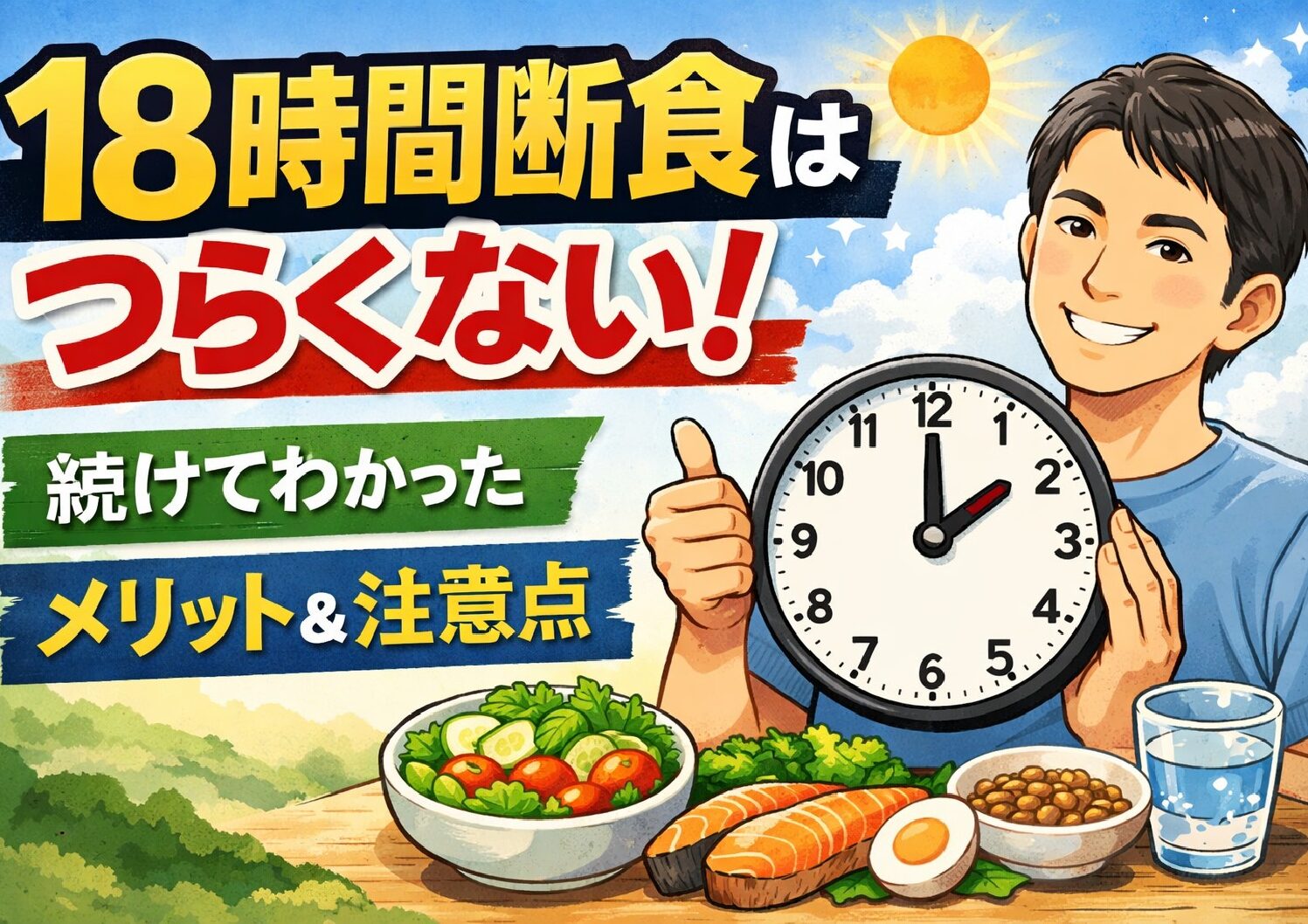 18時間断食はつらくない｜実際に続けて分かったメリットと注意点