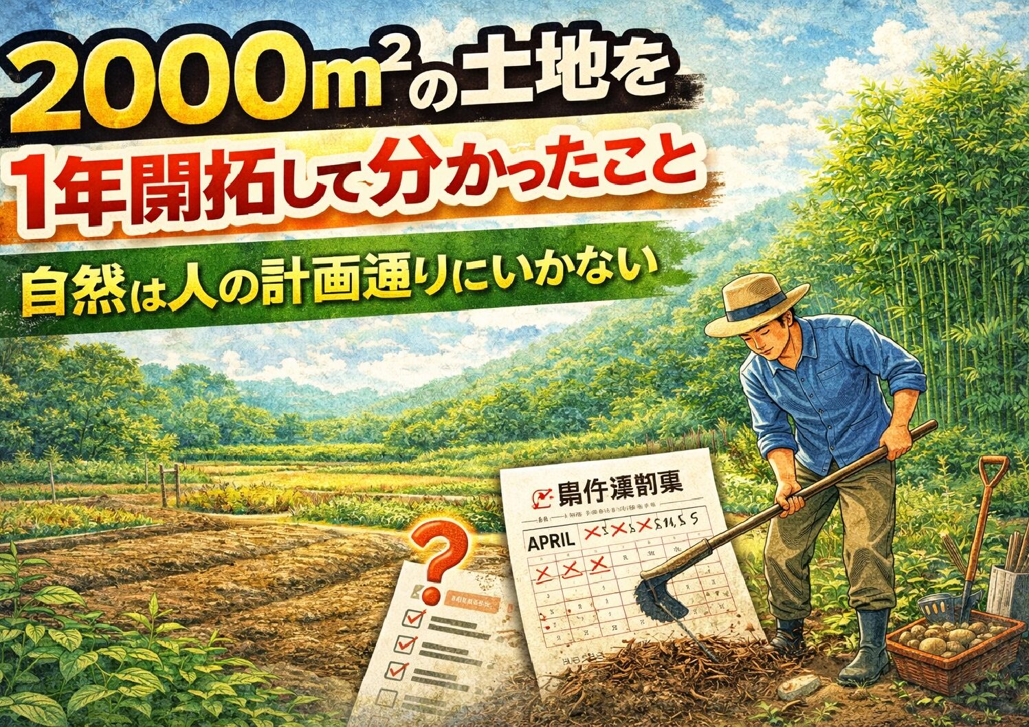 2000㎡の土地を1年開拓して分かったこと｜自然は人の計画通りにいかない